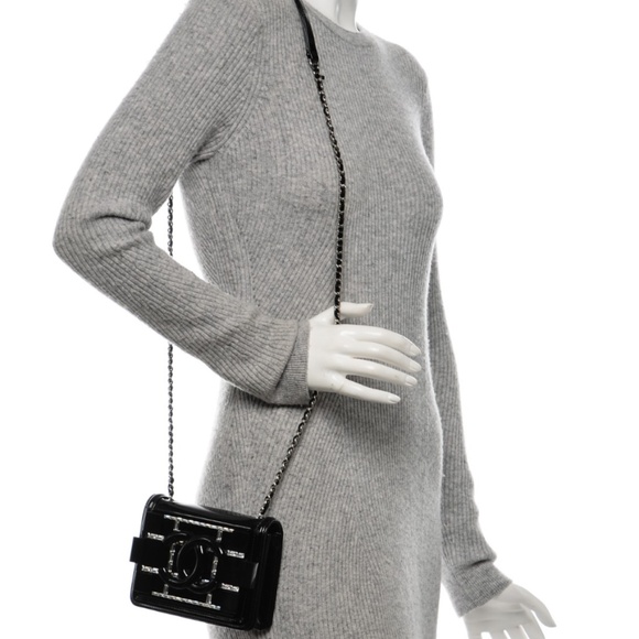 Chanel Crystal & Plexiglass Boy Brick Flap Bag - Picture 2 of 10